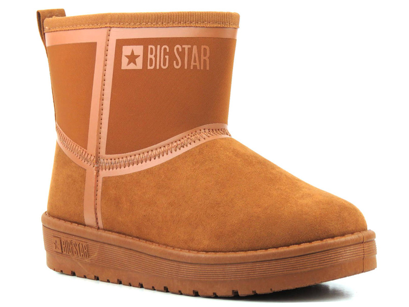 Botki, śniegowce damskie za kostkę - BIG STAR KK274612, brązowe