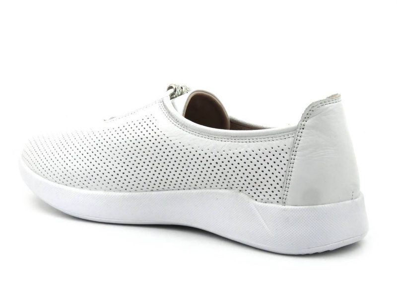 Sneakersy damskie ażurowe - VENEZIA 1345 R097, białe