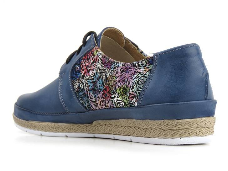 Półbuty damskie na wiosnę i lato - Helios Komfort 397, granatowe