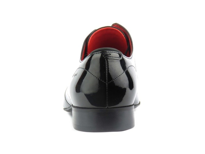 Derby męskie lakierowane Conhpol 4755, czarne