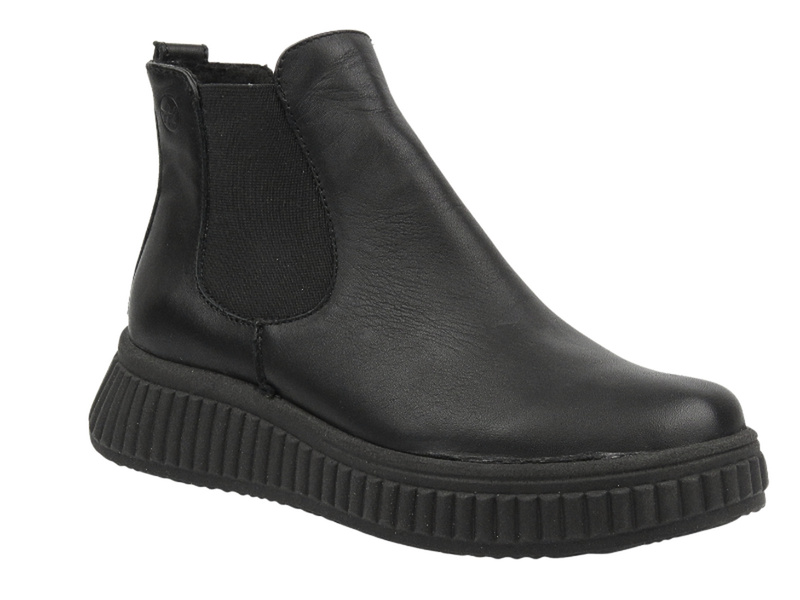 Wygodne sztyblety damskie z miękkiej skóry HELIOS Komfort 510P, czarne