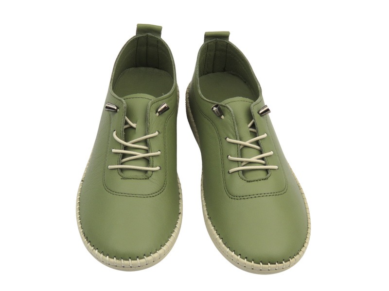 Wygodne półbuty damskie w sportowym stylu khaki Nika Komfort H2023