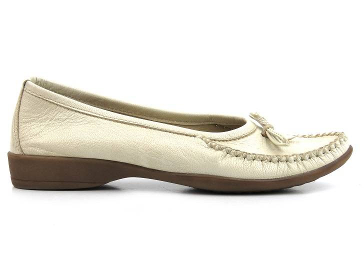 Mokasyny damskie HELIOS Komfort 639, kremowe
