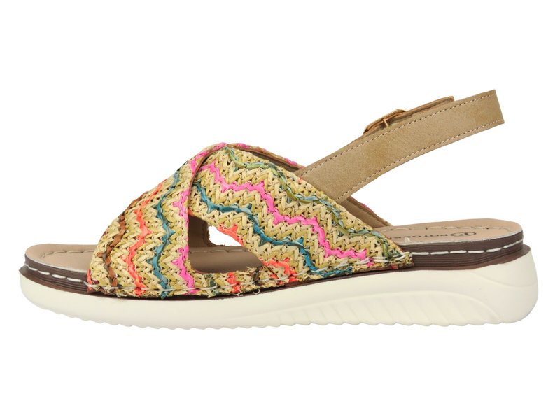 Wygodne sandały damskie Potocki 26-90374, multicolor – lekkie i stylowe na lato