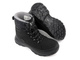 Śniegowce, buty zimowe damskie z materiałem Softshell - DK TECH 2104, czarno-szare