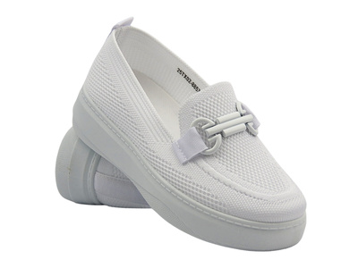 Półbuty, espadryle damskie białe News 25TX02-8853