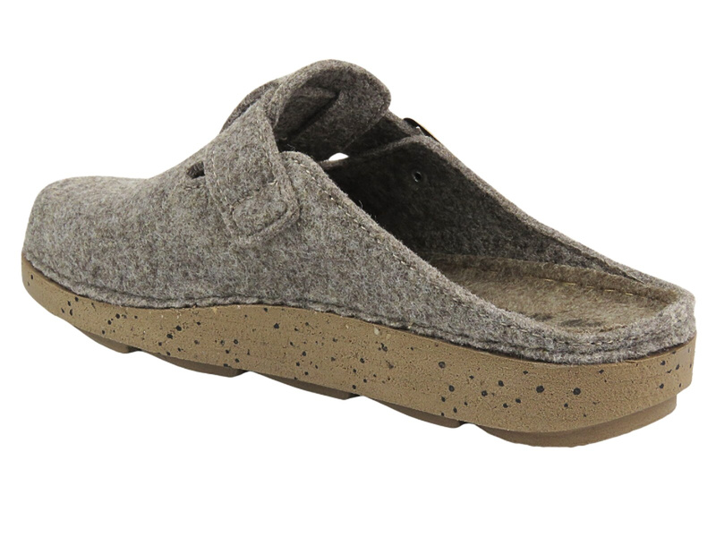 Filcowe Kapcie Męskie Ze Skórzaną Wkładką - INBLU MT-12 Beżowe Wsuwane