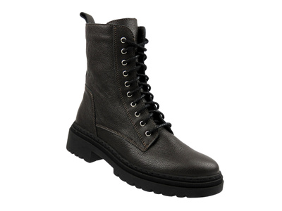 Wygodne botki damskie z naturalnej skóry Helios Komfort 1363, brązowe