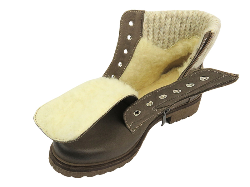 Wygodne trapery damskie z miękkiej skóry Best-But 1178, brązowe