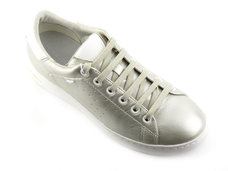 Platynowe sneakersy damskie GEOX Jaysen D621BA