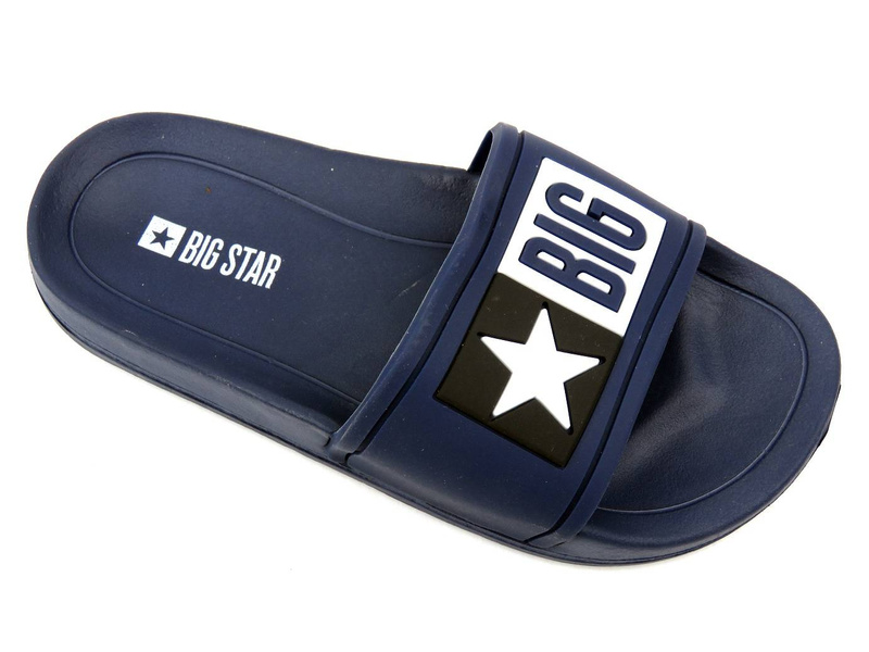 Sportowe klapki dziecięce z gumy - BIG STAR DD374152, granatowe