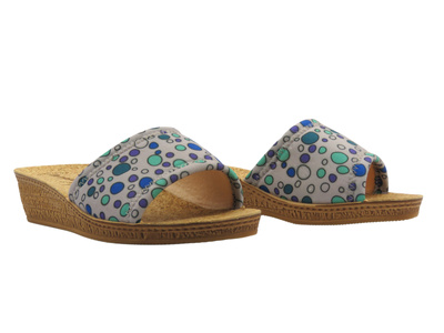 Klapki damskie z korkową wkładką szare Inblu SHUGAR