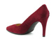 Zamszowe szpilki z noskiem w szpic - Brenda Zaro T3442, bordowe