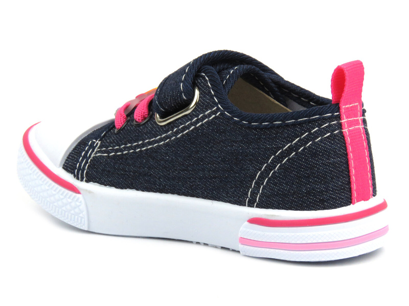 Trampki dziecięce z jednorożcem - American Club TEN 133/24, granatowe