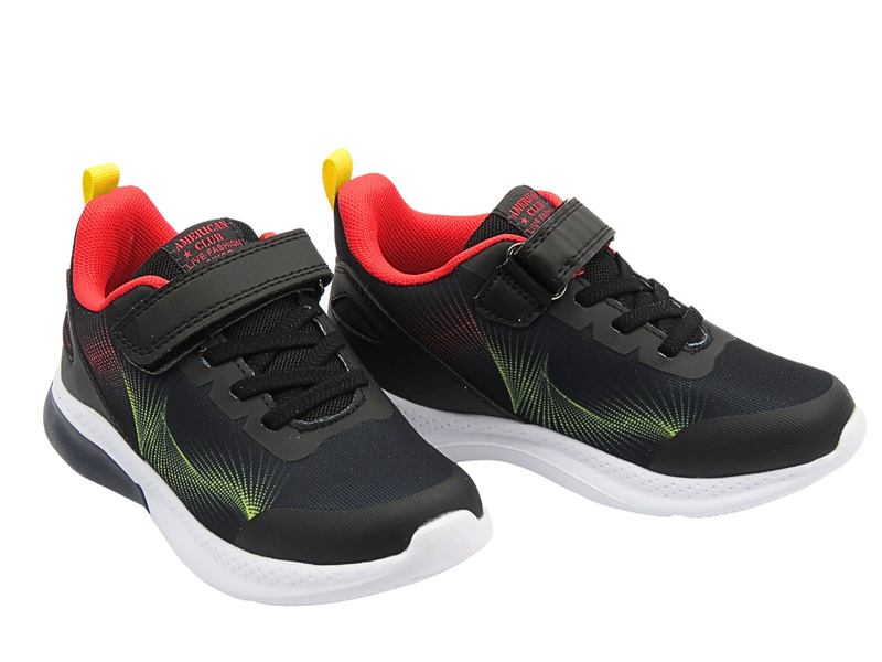 Buty sportowe dziecięce, adidasy czarne American Club ES 172 