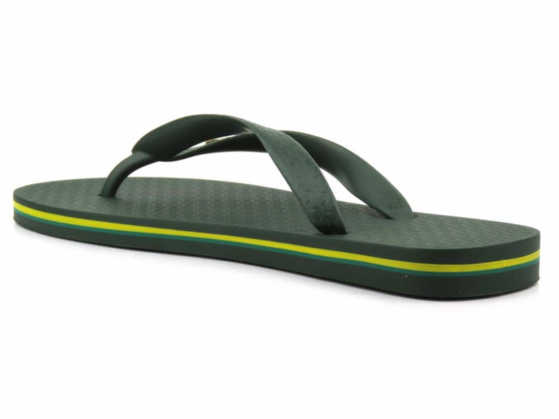 Basenowe japonki męskie IPANEMA 80415, zielone z flagą Brazylii