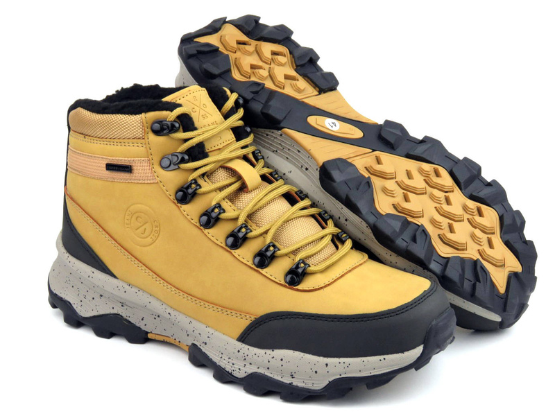 Trekkingi, buty zimowe męskie - CROSS JEANS KK1R4026C, camel