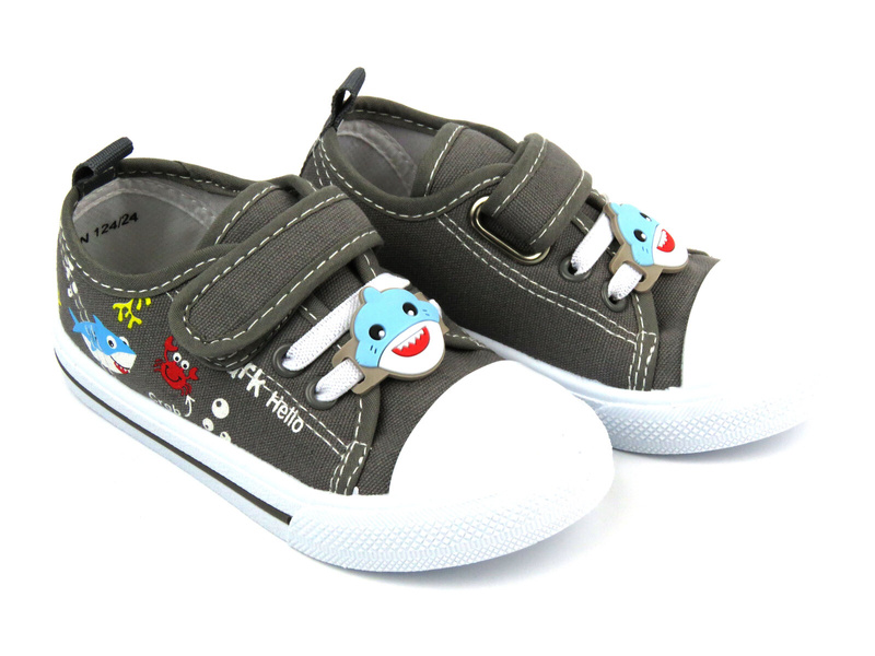 Trampki dziecięce - American Club TEN 124/24, szare