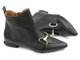 Eleganckie botki damskie z noskiem w szpic - VENEZIA 1605320, czarne