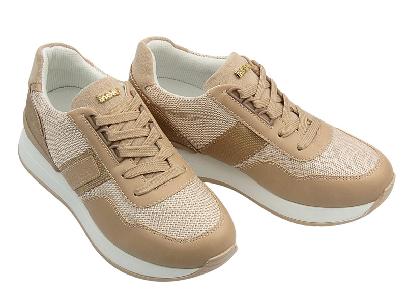 Sneakersy damskie na grubej podeszwie różowe Inblu IN-414