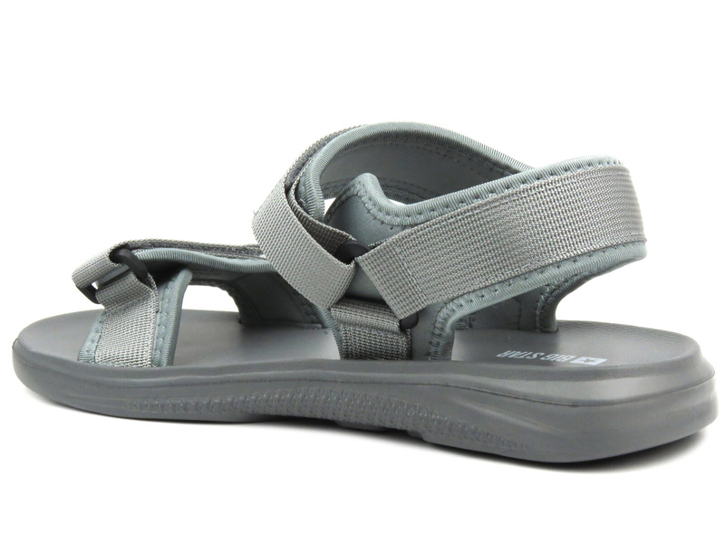 Sandały męskie sportowe na rzepy - Big Star HH174843, szare