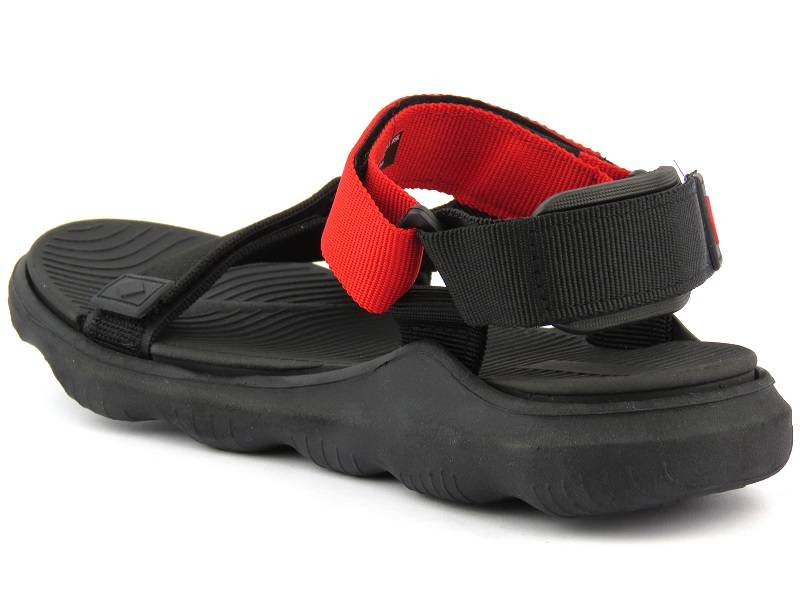 Sportowe sandały damskie na rzepy - Lee Cooper LCW-22-34-0954, czerwono-czarne