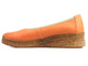 Półbuty damskie na a la plecionej podeszwie - AXEL 1906, pomarańczowe