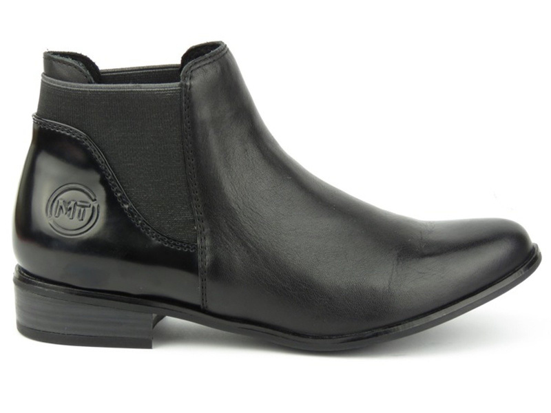 Skórzane sztyblety damskie Marco Tozzi 25387, czarne