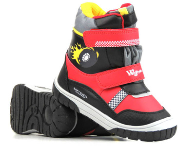 Śniegowce dziecięce z softshell - WOJTYŁKO 23031, czerwone