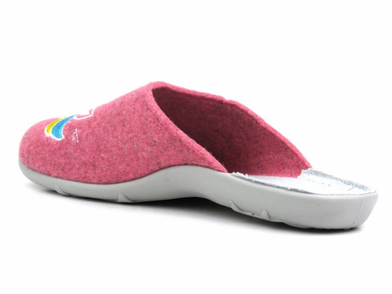 Kapcie damskie Mummy&Me - Befado 235D186, różowe z jednorożcem
