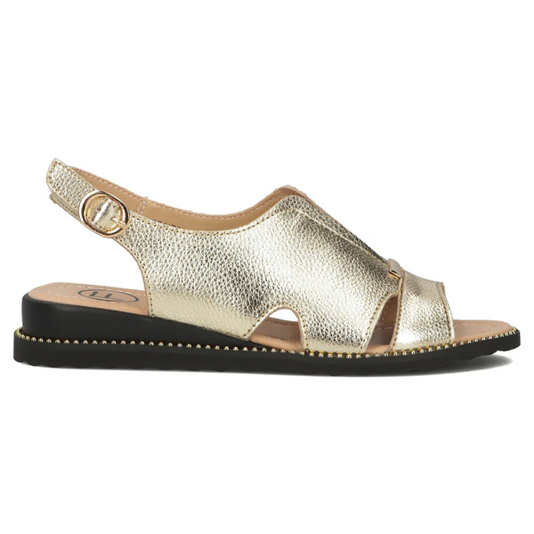 Skórzane sandały damskie złote Filippo DS4470/25