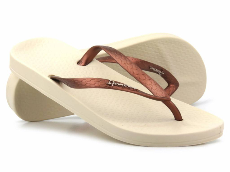 Japonki damskie sportowe Ipanema 81030, beżowe z miedzią 