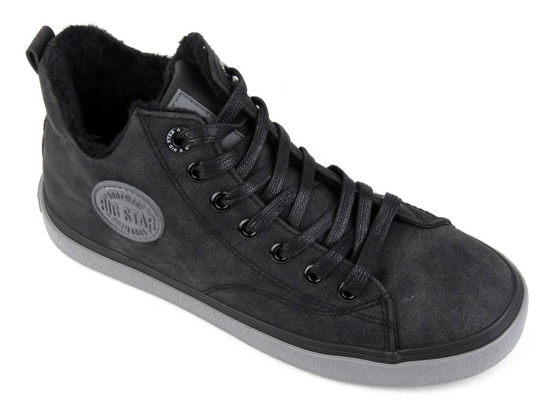 Ocieplane trampki damskie, buty sportowe - BIG STAR II274148, czarne