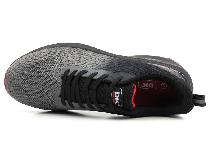 Lekkie sneakersy męskie, adidasy DK VB16772 , szaro-czarne