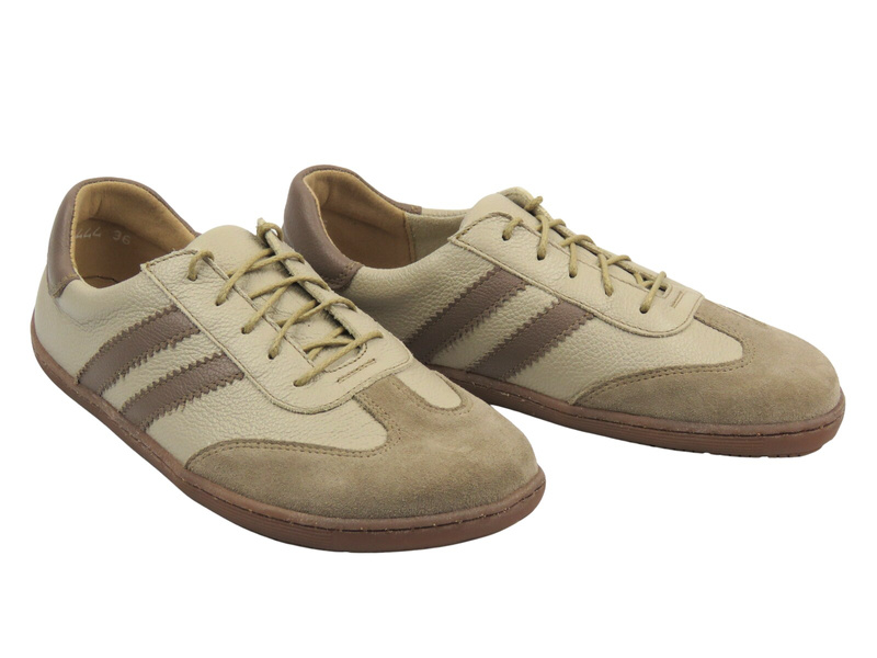 Barefoot skórzane, damskie beżowe Nika Komfort 1444 tegość G/H