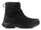 Śniegowce, buty zimowe damskie z materiałem Softshell - DK TECH 2104, czarno-szare