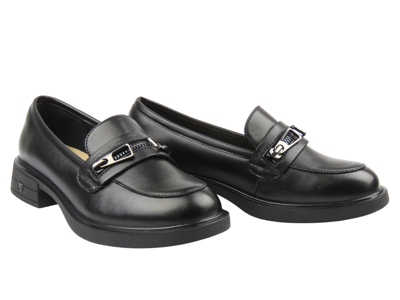 Eleganckie mokasyny damskie Vinceza 39965, czarne