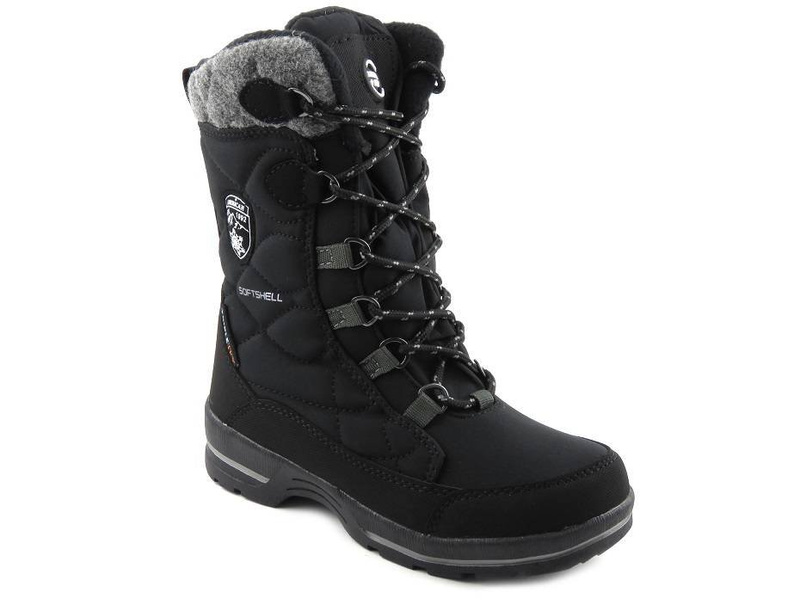 Śniegowce dziecięce z membraną i softshell - AMERICAN CLUB SN14/23, czarne