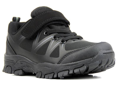 Trekkingi dziecięce / młodzieżowe  - AMERICAN CLUB Soft Shell WT95/22, czarno-szare