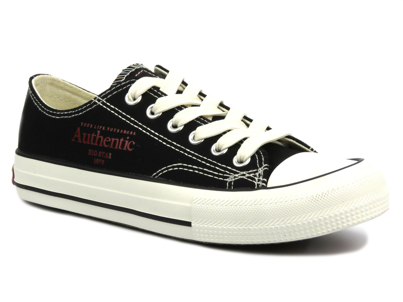 Trampki damskie przed kostkę - Big Star  NN274234, czarne