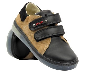 Trzewiki, półbuty dziecięce - Jamet 2212, czarno-brązowe