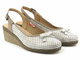 Wygodne sandały damskie na koturnie - Axel 2510, białe