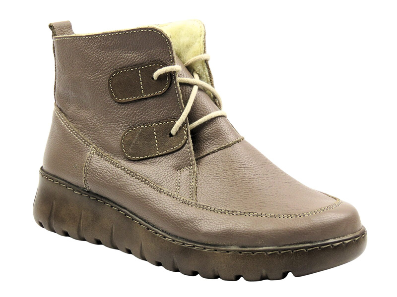 Botki damskie polskiej marki HELIOS Komfort 795, khaki