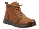 Skórzane botki damskie ocieplane brązowe Cambell 25-15302