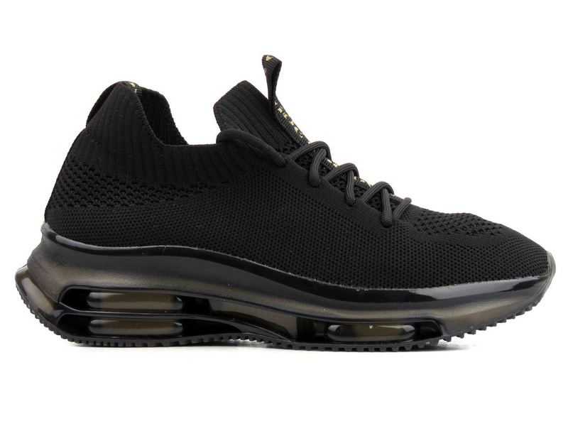 Sneakersy damskie z przewiewnej tkaniny - GOE JJ2N4080, czarne