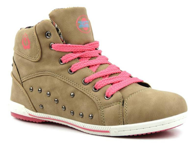 Trzewiki dziecięce dla dziewczynki - XCORE 5XC-6294, beżowe