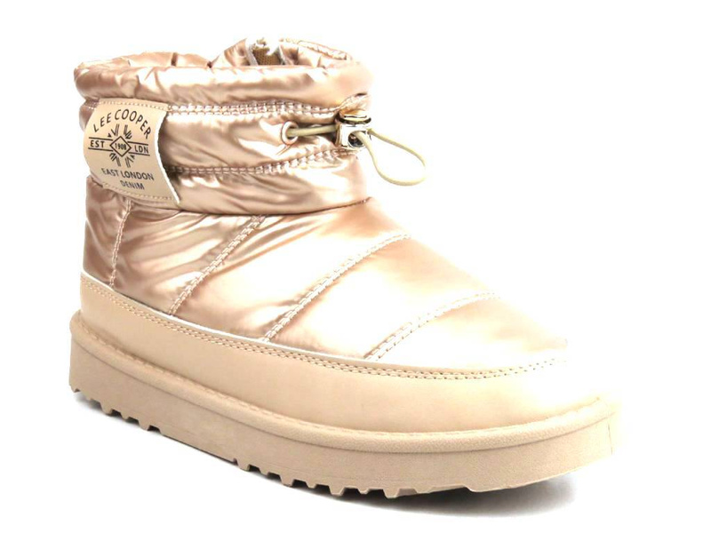Śniegowce damskie za kostkę - Lee Cooper LCJ-23-44-1965L, złote