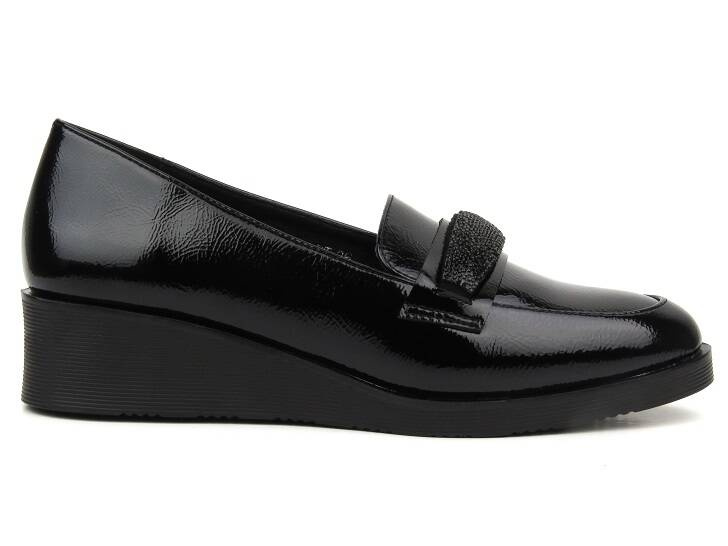 Eleganckie mokasyny damskie Vinceza 58311, czarne