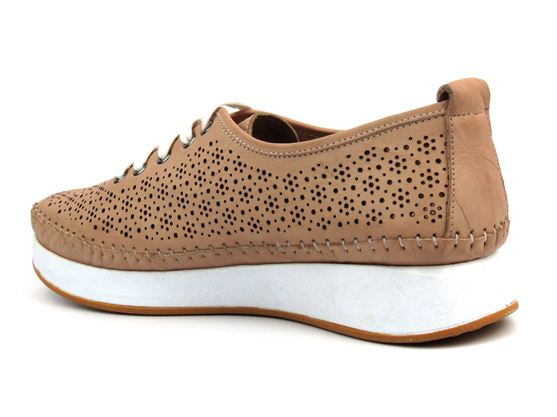 Sneakersy damskie ażurowe - VENEZIA 137105L015, różowe