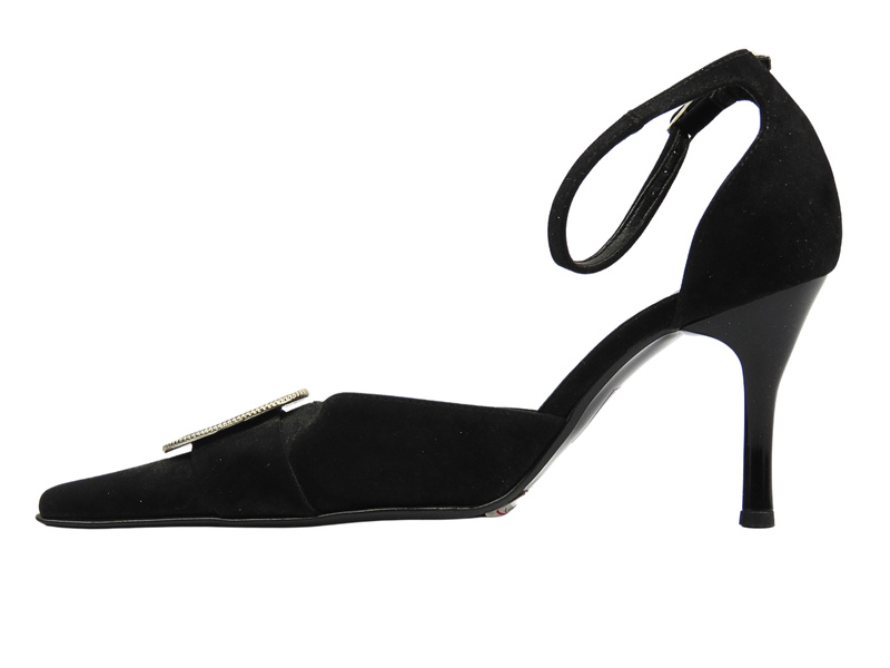 Skórzane czółenka damskie na szpilce - Zygmunt 358 czarne